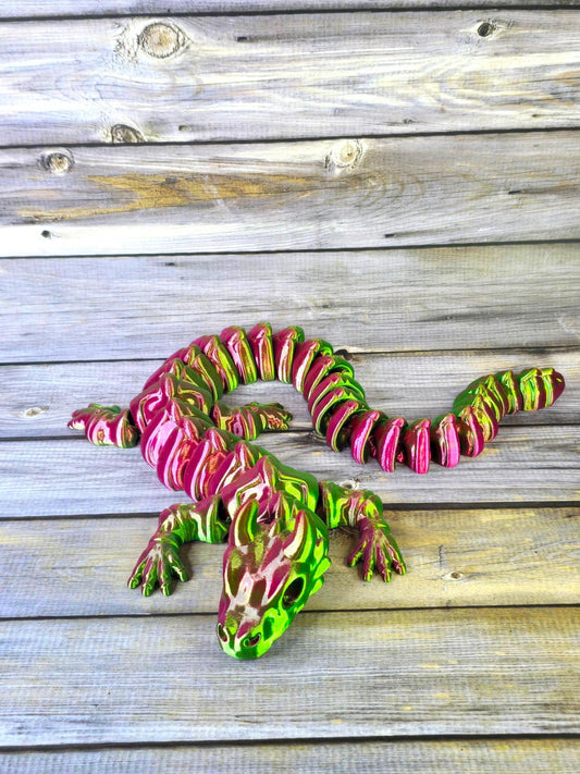 Articulated 3D Printed Dragon – Nearly 2 Feet Long! Flexible Fantasy Creature