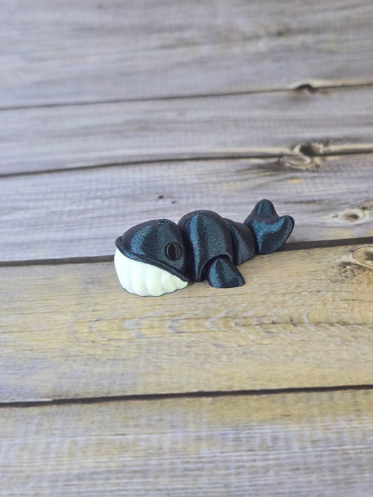 Adorable 3D Printed Whale – Articulated Sea Animal Figurine