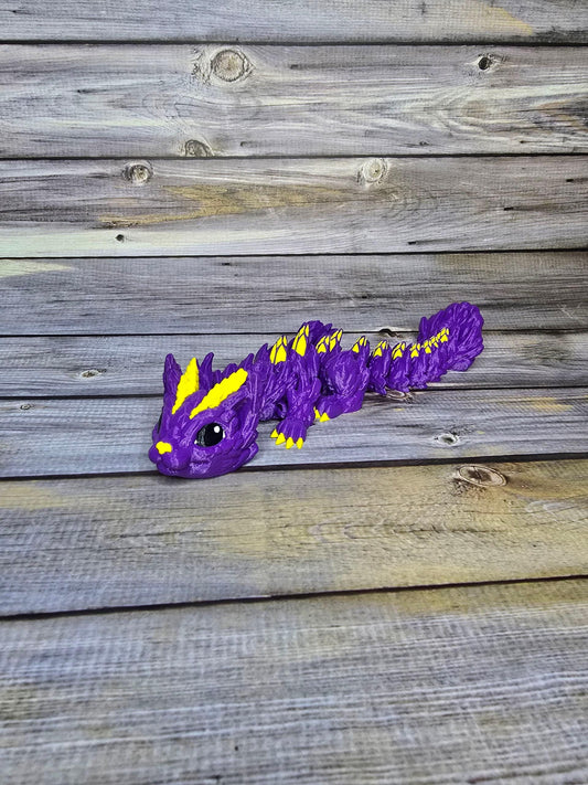 3D Printed Articulated Cat Dragon | Flexible Fantasy Creature Toy | Cute Desk Pet or Collectible