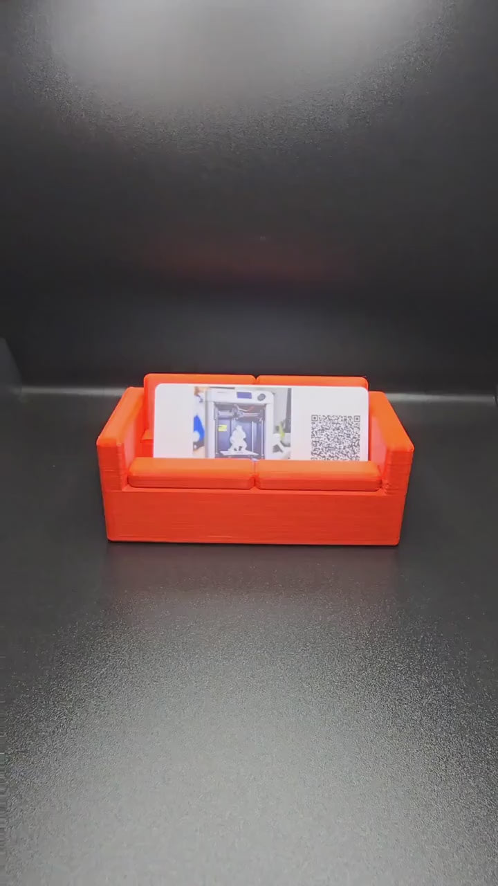 3D-Printed business card holder, Couch Business card holder, Business Card Holder, Business Card Display, Card Storage