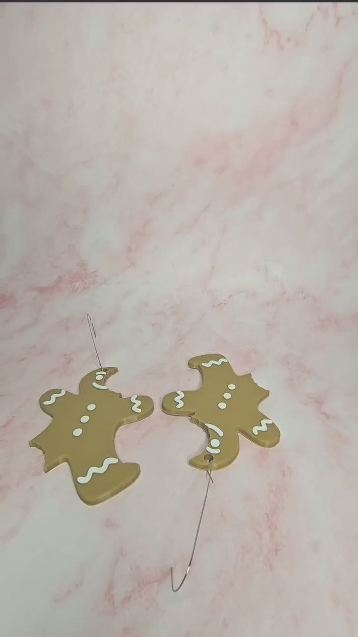3D Printed Gingerbread Man Ornament – Cute Holiday Accessory, Unique Christmas Gift, Stocking Stuffer Idea